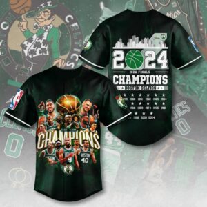 Boston Celtics Winner NBA 2024 Champion Final Baseball Jersey GBC1115