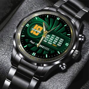 Boston Celtics Winner NBA 2024 Champion Final Black Stainless Steel Watch GBC1223