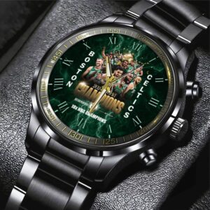 Boston Celtics Winner NBA 2024 Champion Final Black Stainless Steel Watch GBC1225