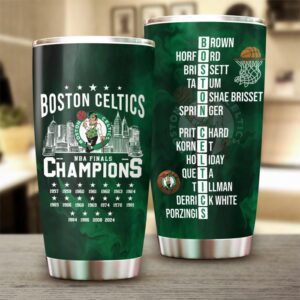 Boston Celtics Winner NBA 2024 Champion Final Tumbler Cup GBC1206