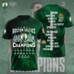 Boston Celtics Winner NBA 2024 Champion Final Unisex Performance T-Shirt GBC1288