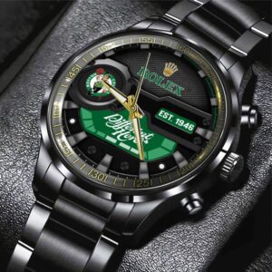 Boston Celtics Winner NBA 2024 Champion Final x Rolex Black Stainless Steel Watch GBC1230