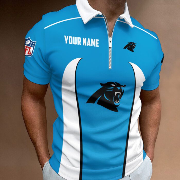 Carolina Panthers Zipper Polo Shirt