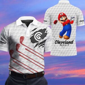 Cleveland Mario Personalized Golf Polo Shirt
