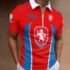 Czech Republic National Football Team Euro 2024 Zipper Polo Shirt