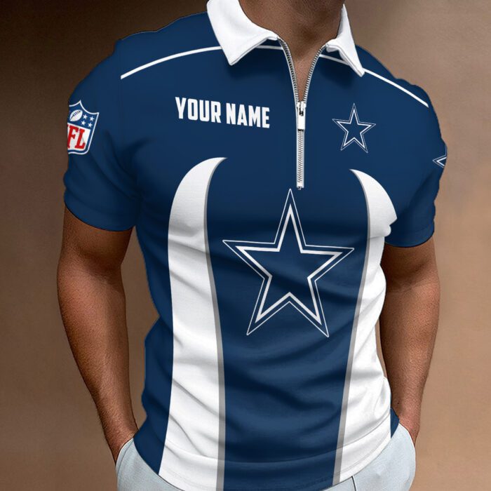 Dallas Cowboys Zipper Polo Shirt