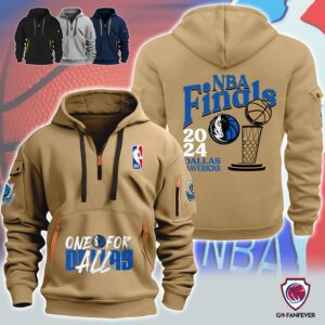 Dallas Mavericks NBA Finals One For All 2-Sided Printing Quarter Zip Hoodie