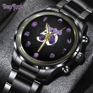 Deep Purple Black Stainless Steel Watch GSW1378