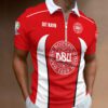 Denmark National Football Team Euro 2024 Zipper Polo Shirt