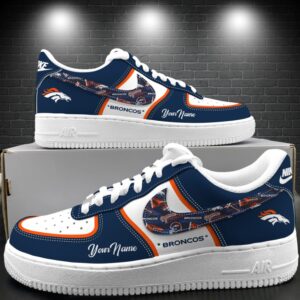 Denver Broncos Personalized Air Force 1 Shoes AF1 Limited Sneakers Custom Name WAF10307