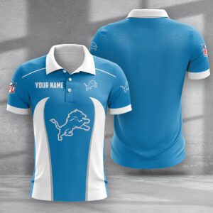 Detroit Lions Zipper Polo Shirt