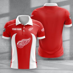 Detroit Red Wings Zipper Polo Shirt