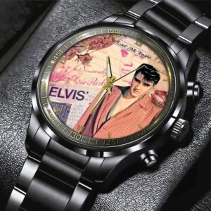 Elvis Presley Black Stainless Steel Watch GSW1409