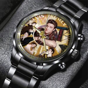 Elvis Presley Black Stainless Steel Watch GSW1414