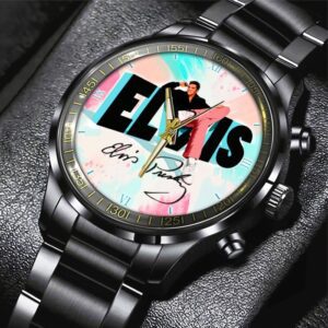 Elvis Presley Black Stainless Steel Watch GSW1429