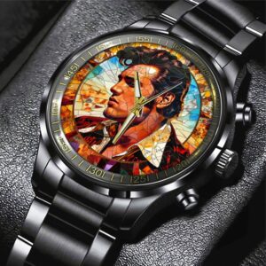 Elvis Presley Black Stainless Steel Watch GSW1446