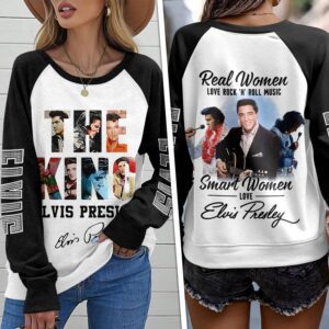 Elvis Presley Round Neck Raglan Sleeve Sweatshirt GRS1013