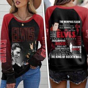 Elvis Presley Round Neck Raglan Sleeve Sweatshirt GRS1023