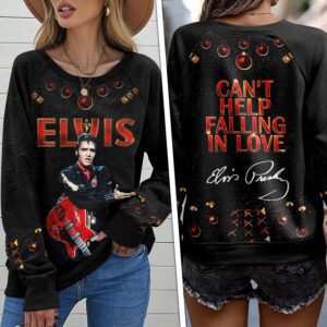 Elvis Presley Round Neck Raglan Sleeve Sweatshirt GRS1052