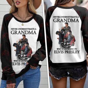 Elvis Presley Round Neck Raglan Sleeve Sweatshirt GRS1062