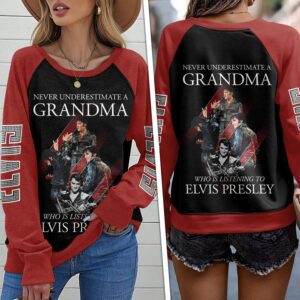 Elvis Presley Round Neck Raglan Sleeve Sweatshirt GRS1065