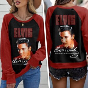 Elvis Presley Round Neck Raglan Sleeve Sweatshirt GRS1067