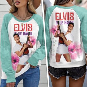 Elvis Presley Round Neck Raglan Sleeve Sweatshirt GRS1068