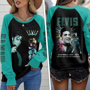 Elvis Presley Round Neck Raglan Sleeve Sweatshirt GRS1086