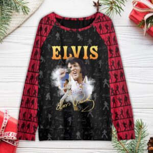 Elvis Presley Round Neck Raglan Sleeve Sweatshirt GRS1089