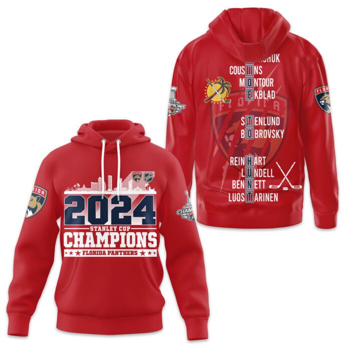 Florida Panthers 2024 Stanley Cup Champions Unisex Hoodie WSC1070