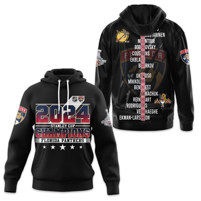 Florida Panthers 2024 Stanley Cup Champions Unisex Hoodie WSC1077