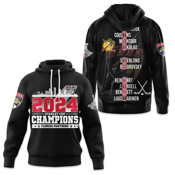 Florida Panthers 2024 Stanley Cup Champions Unisex Hoodie WSC1080