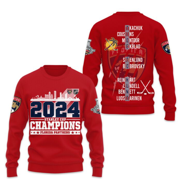 Florida Panthers 2024 Stanley Cup Champions Unisex Sweatshirt WSC1040