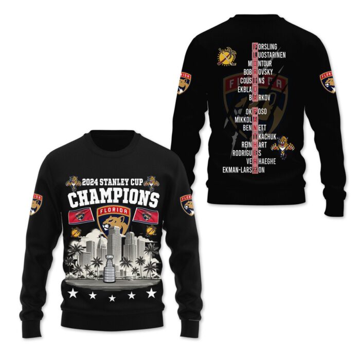 Florida Panthers 2024 Stanley Cup Champions Unisex Sweatshirt WSC1049