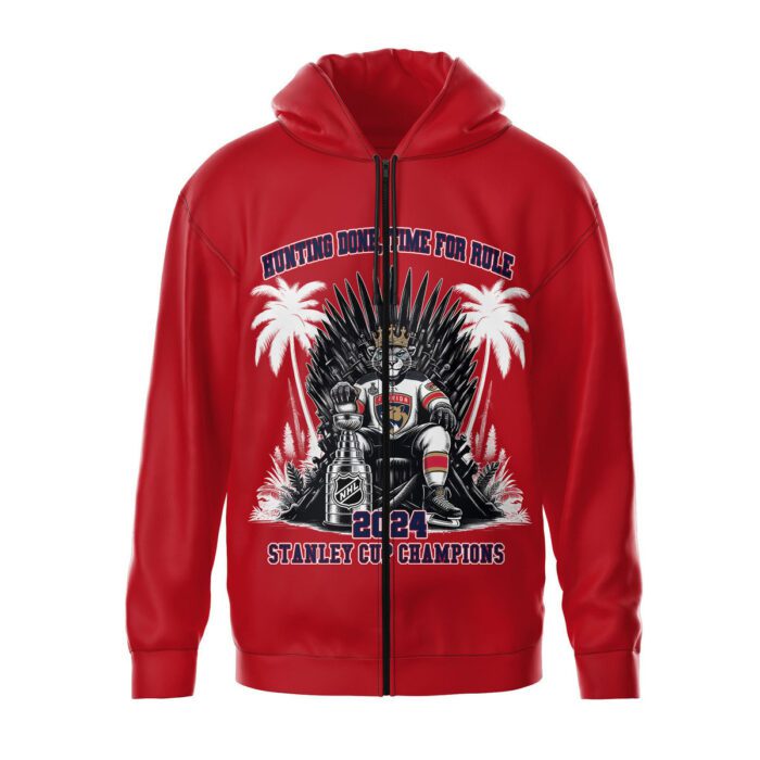 Florida Panthers 2024 Stanley Cup Champions Unisex Zip Hoodie WSC1096