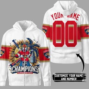 Florida Panthers 2024 Stanley Cup Champions Unisex Zip Hoodie WSC1102