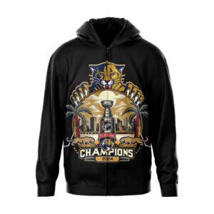 Florida Panthers 2024 Stanley Cup Champions Unisex Zip Hoodie WSC1104