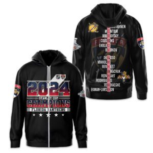 Florida Panthers 2024 Stanley Cup Champions Unisex Zip Hoodie WSC1107
