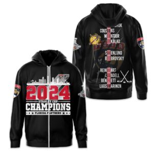 Florida Panthers 2024 Stanley Cup Champions Unisex Zip Hoodie WSC1110