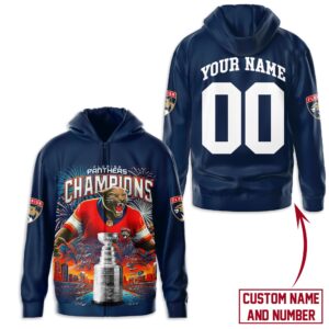 Florida Panthers 2024 Stanley Cup Champions Unisex Zip Hoodie WSC1111