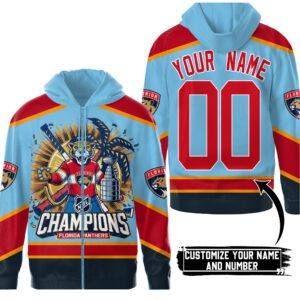 Florida Panthers 2024 Stanley Cup Champions Unisex Zip Hoodie WSC1112