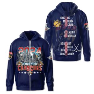 Florida Panthers 2024 Stanley Cup Champions Unisex Zip Hoodie WSC1113
