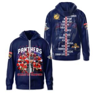 Florida Panthers 2024 Stanley Cup Champions Unisex Zip Hoodie WSC1118