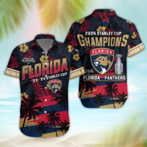 Florida Panthers NHL Champions 2024 Hawaiian Unisex T-Shirt WSC1127