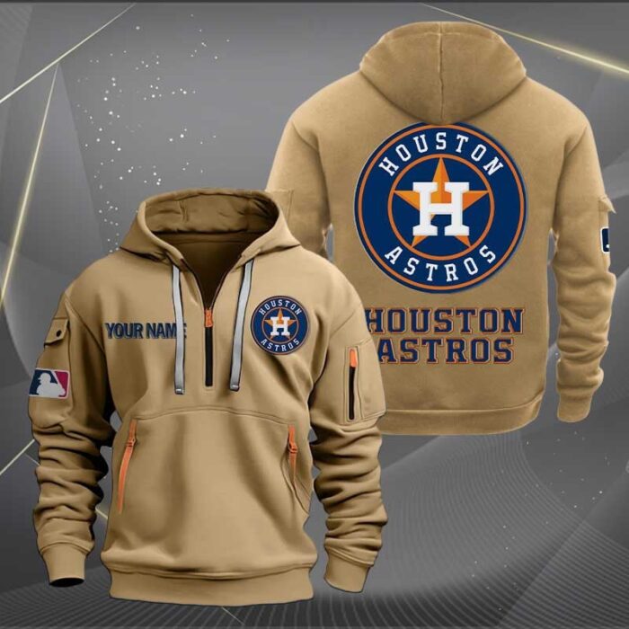 Houston Astros MLB 2024 Personalized Trending Quarter Zip Hoodie