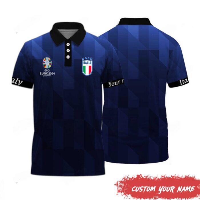 Italy National Football Team Euro 2024 Polo Shirt