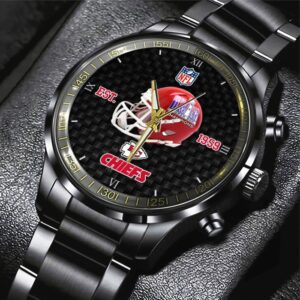 Kansas City Chiefs Black Stainless Steel Watch GSW1471