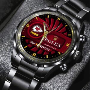 Kansas City Chiefs x Rolex Black Stainless Steel Watch GSW1366