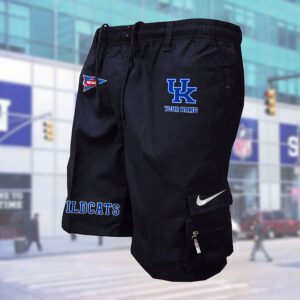 Kentucky Wildcats NCAA Custom Name Multi-pocket Mens Cargo Shorts Outdoor Shorts WMS1042