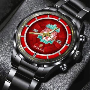 Liverpool x Rolex Black Stainless Steel Watch GSW1107